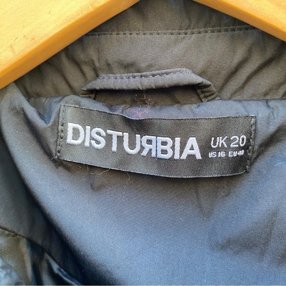 DISTURBIA Goth Chic Trench Coat I Size: 16 - Picture 14 of 16